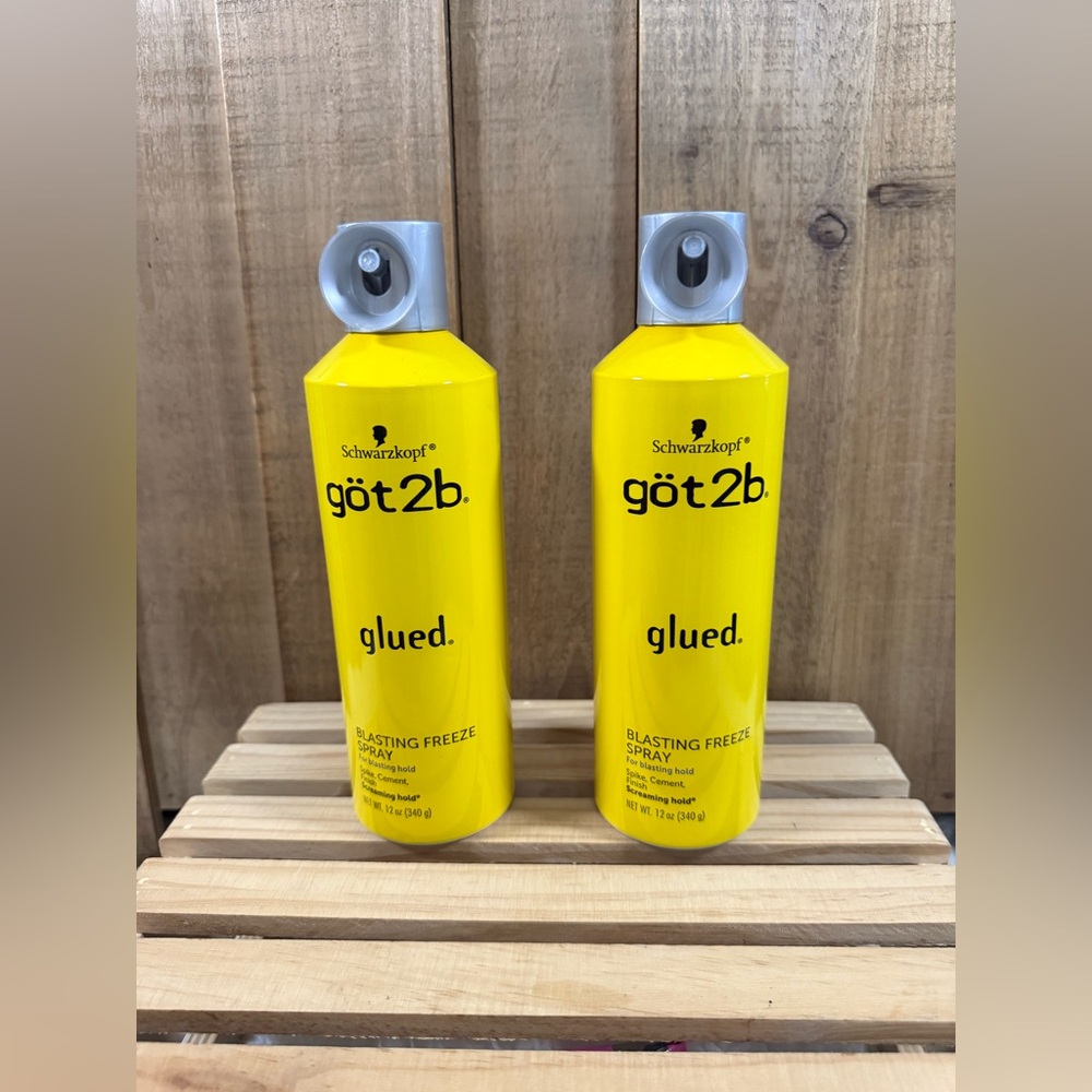 Lot If 2 Got2b Glued Blasting Freeze Spray 12 Oz Hair Styling Spike Cement Hold